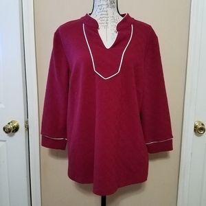 🌈Women's Crown Ivy 3/4 sleeves Burgundy top!